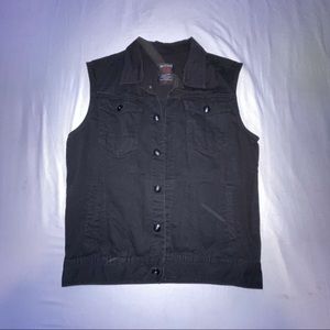 Black Jean Jacket Vest